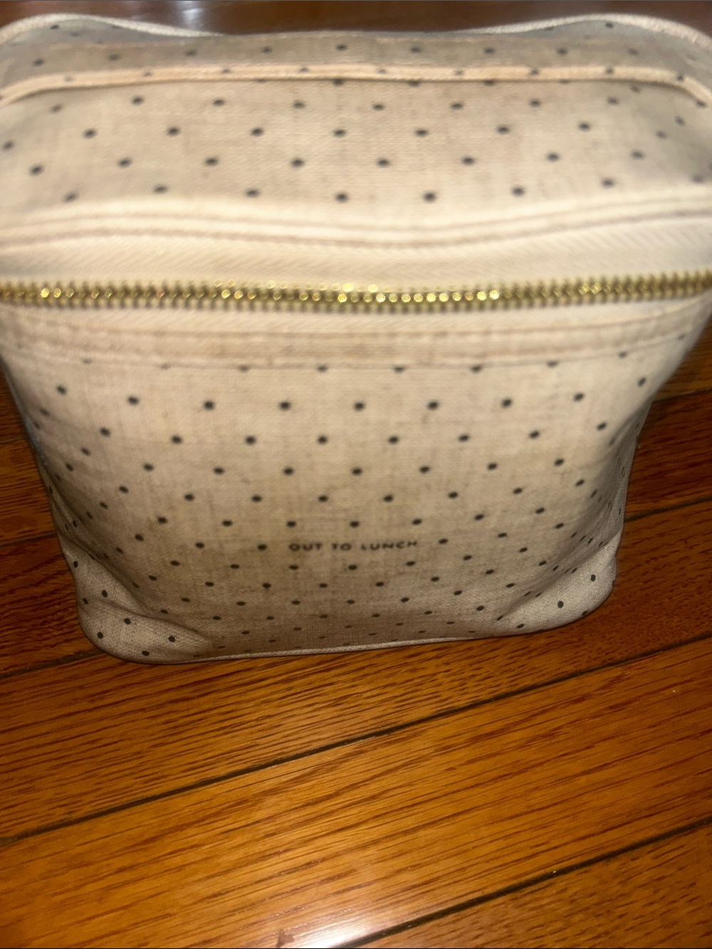 kate spade cream polka dot cosmetic pouch